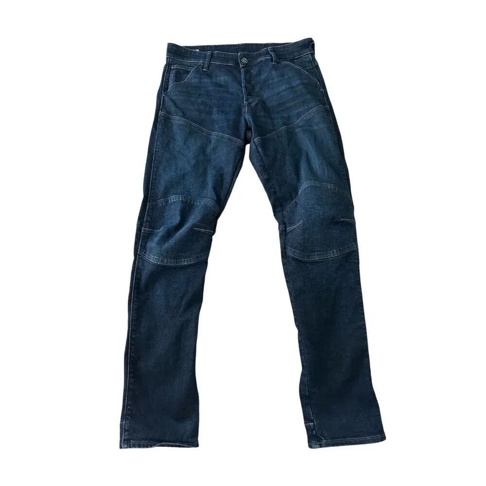 G Star RAW Jeans Mens Blue 5620 3D Slim Moto Style Biker Denim Pants